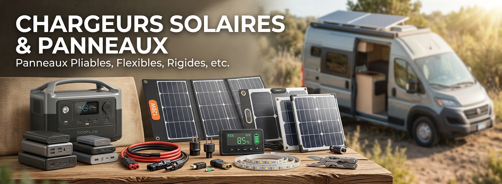 Chargeurs solaires & panneaux
